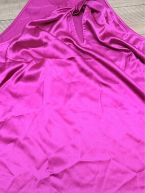 Satin V-Neck Camisole in Fuchsia bundle of 2 blouses